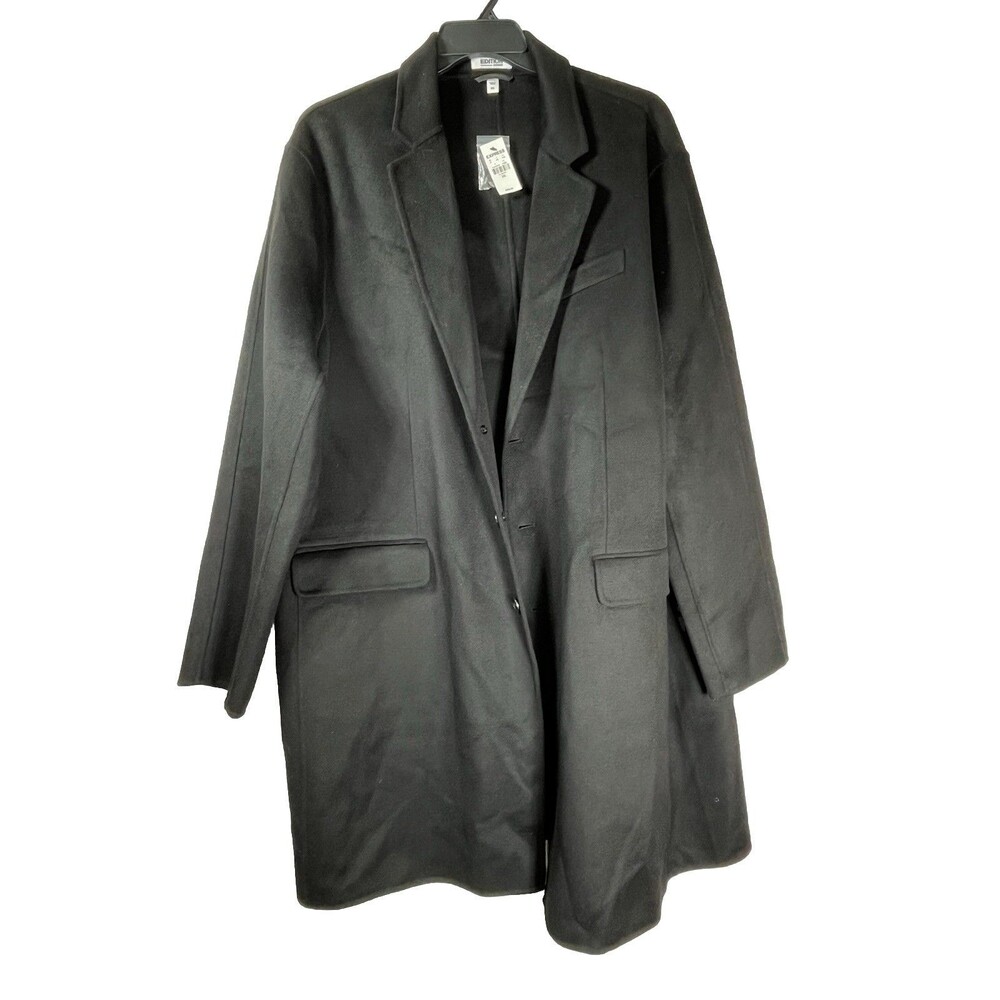 Express NWT Mens Wool Blend Long Topcoat Overcoat Sz XXL 3 Button